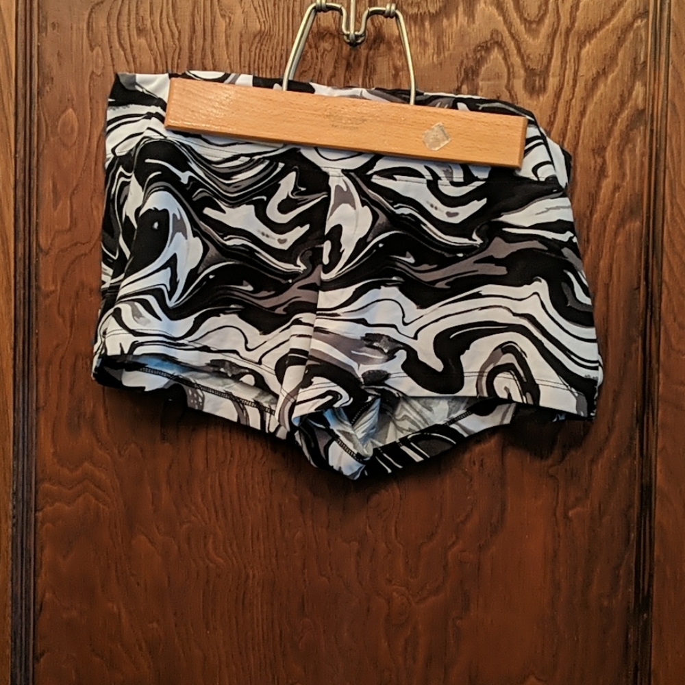 Super soft marble print booty shorts